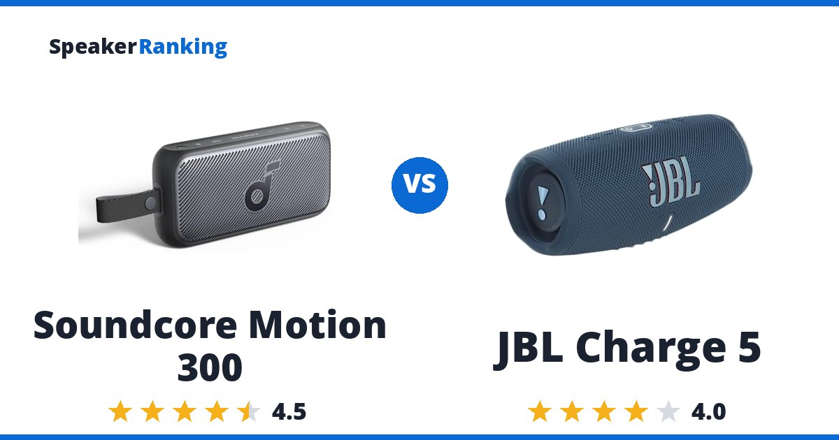 Soundcore Motion 300 vs JBL Charge 5