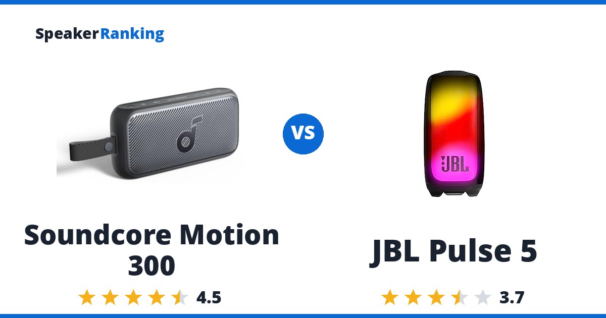 Soundcore Motion 300 vs JBL Pulse 5