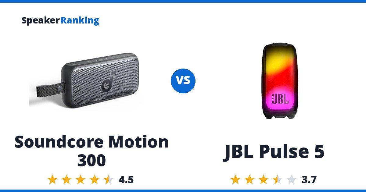 Soundcore Motion 300 vs JBL Pulse 5