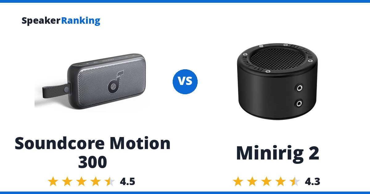 Soundcore Motion 300 vs Minirig 2