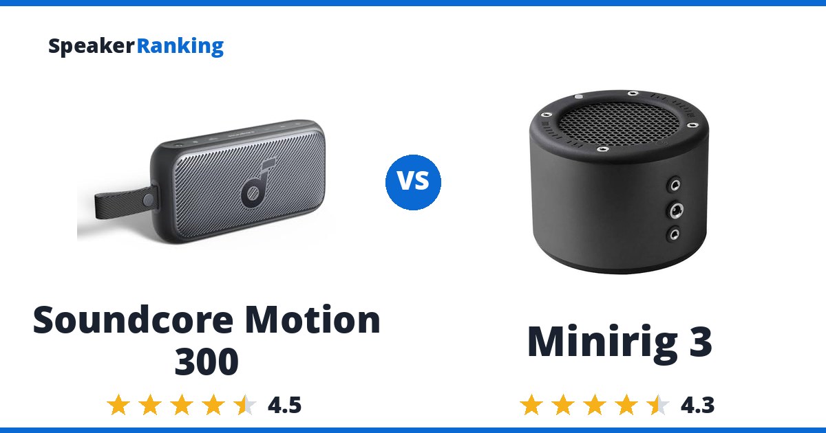 Soundcore Motion 300 vs Minirig 3