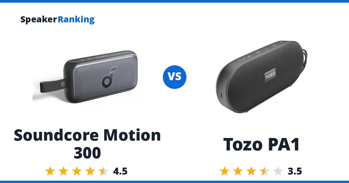 Soundcore Motion 300 vs Tozo PA1