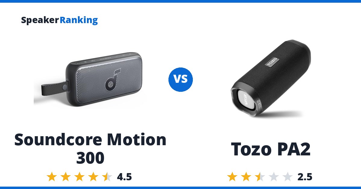 Soundcore Motion 300 vs Tozo PA2