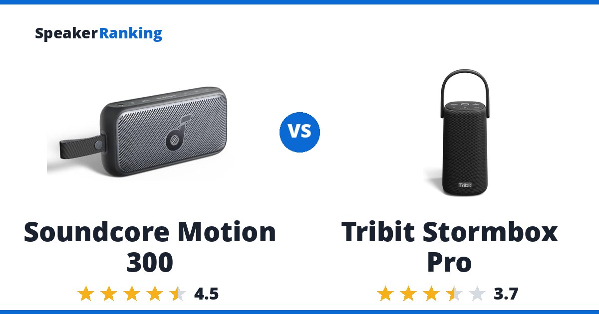 Soundcore Motion 300 vs Tribit Stormbox Pro