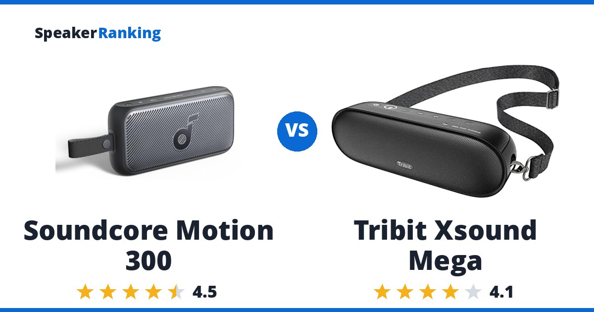 Soundcore Motion 300 vs Tribit Xsound Mega