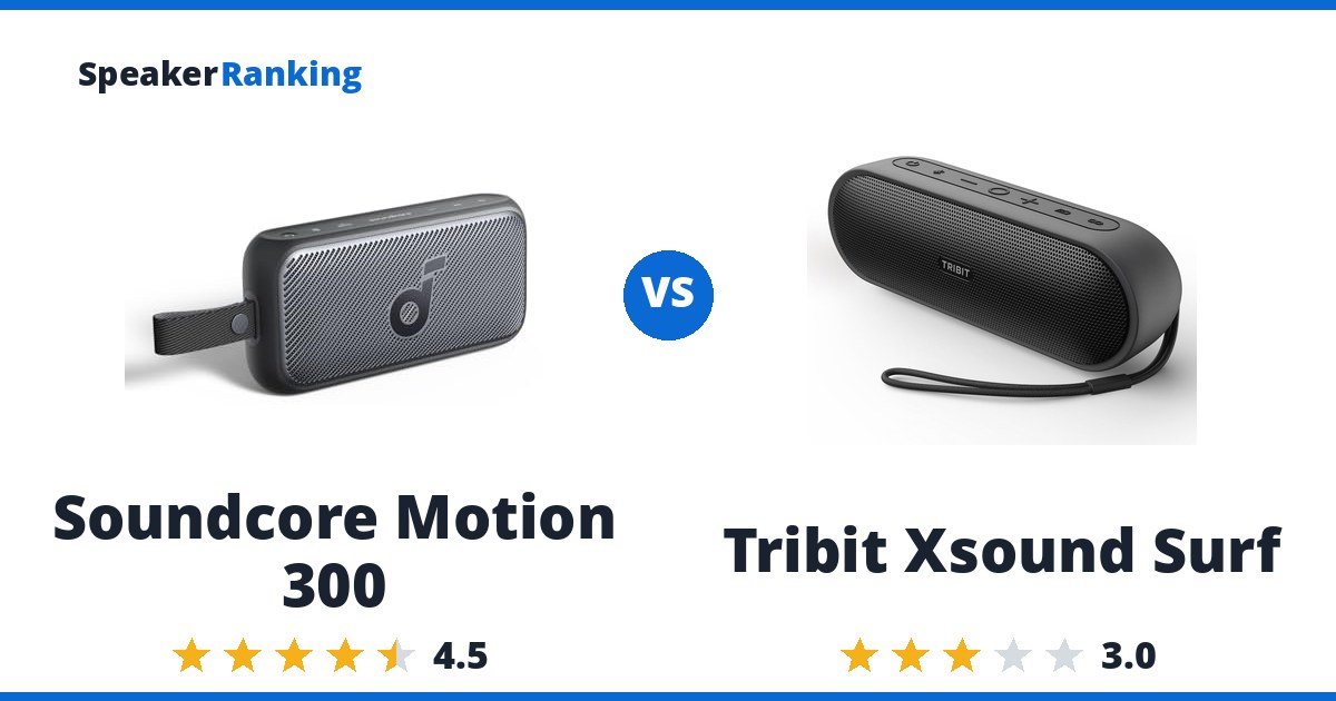 Soundcore Motion 300 vs Tribit Xsound Surf