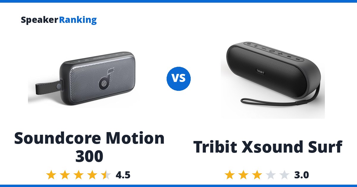 Soundcore Motion 300 vs Tribit Xsound Surf