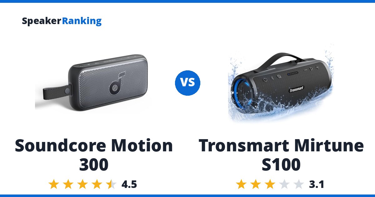 Soundcore Motion 300 vs Tronsmart Mirtune S100