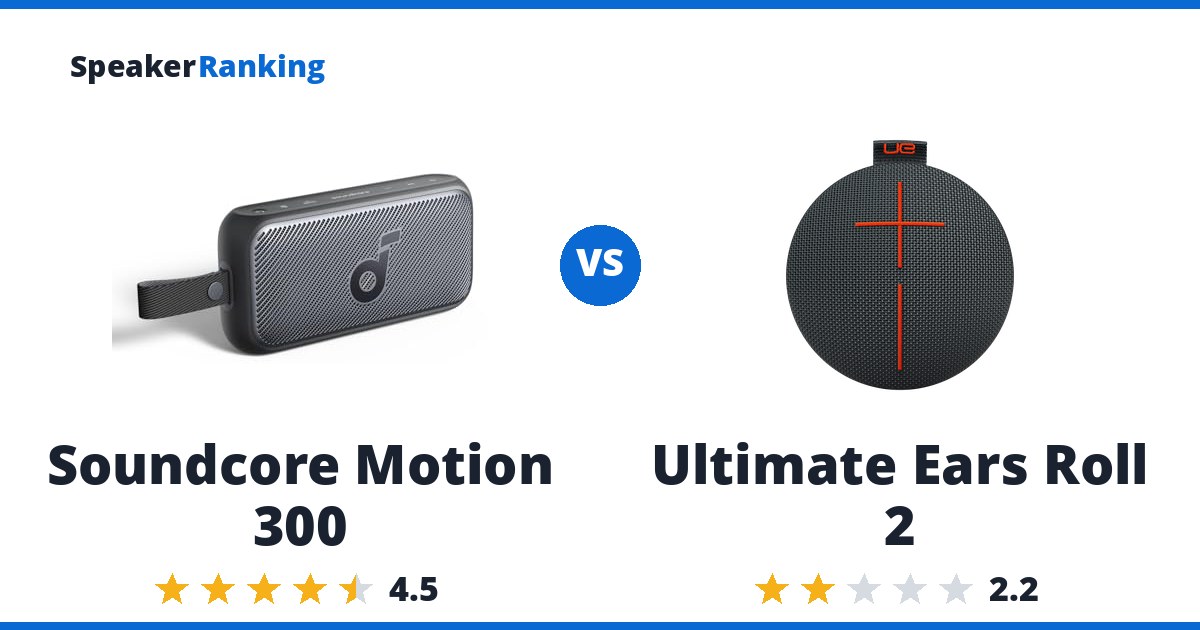 Soundcore Motion 300 vs Ultimate Ears Roll 2