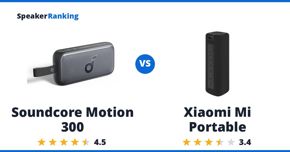 Soundcore Motion 300 vs Xiaomi Mi Portable