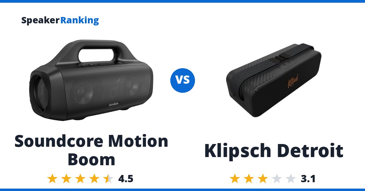 Soundcore Motion Boom vs Klipsch Detroit