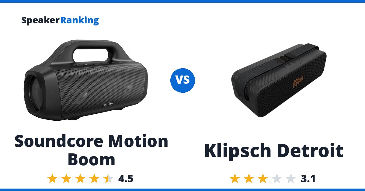 Soundcore Motion Boom vs Klipsch Detroit