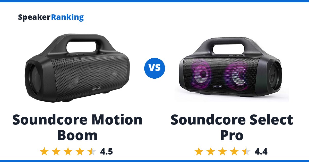 Soundcore Motion Boom vs Soundcore Select Pro