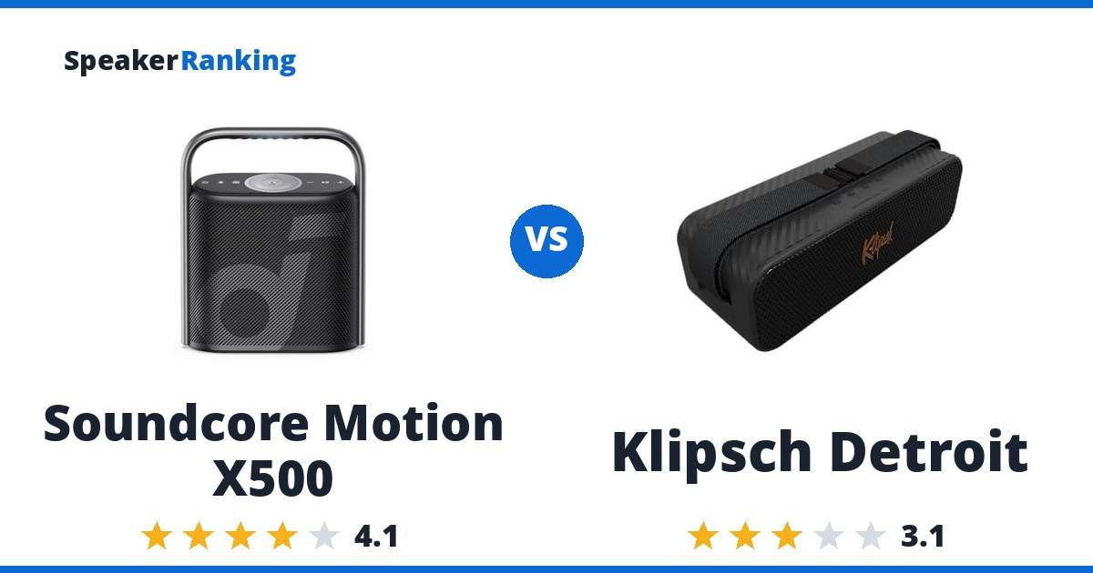 Soundcore Motion X500 vs Klipsch Detroit