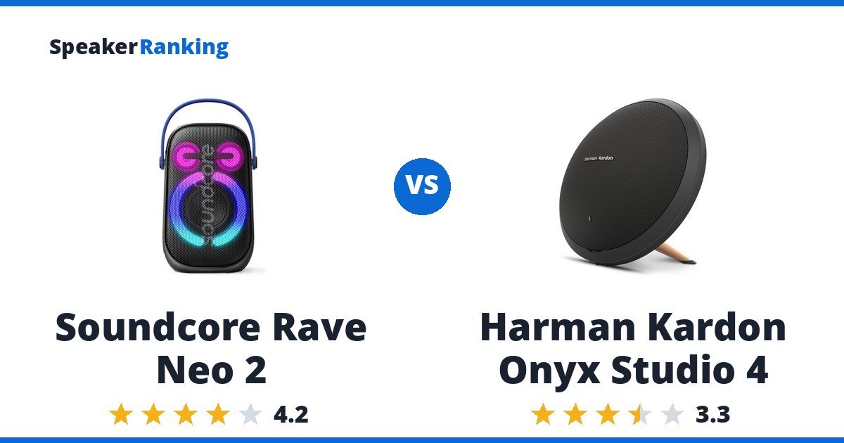 Soundcore Rave Neo 2 vs Harman Kardon Onyx Studio 4