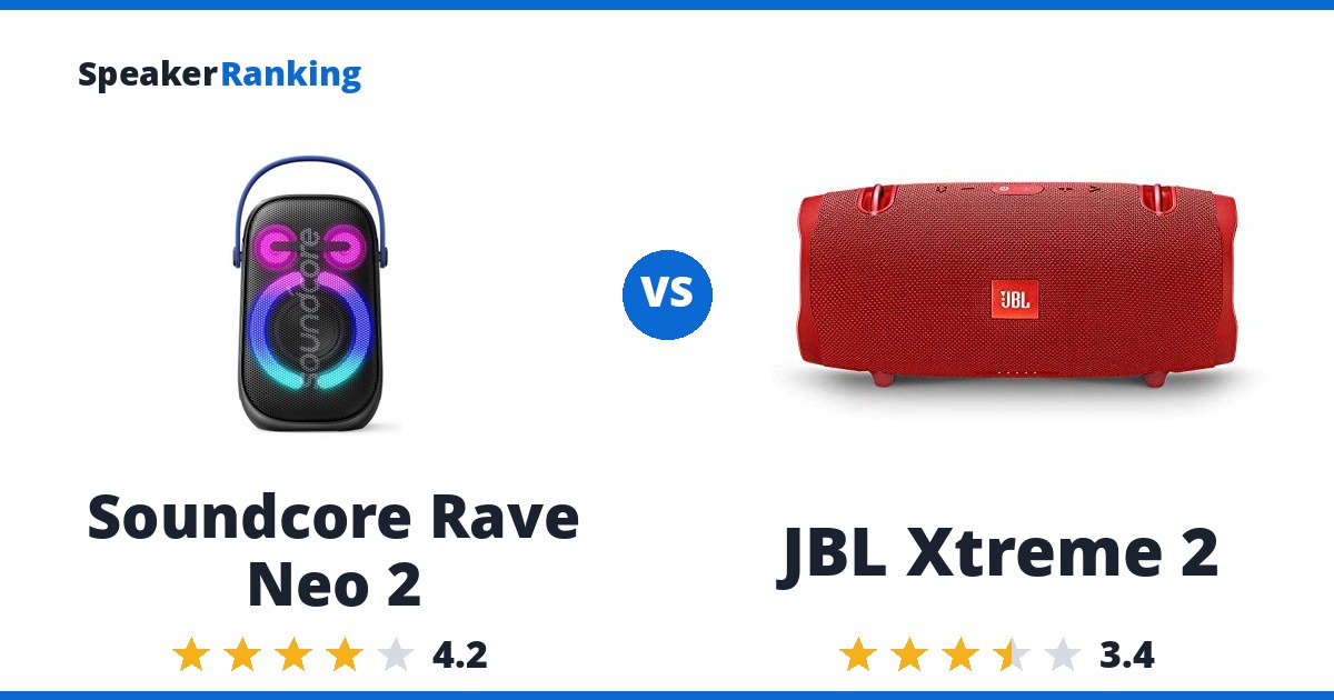 Soundcore Rave Neo 2 vs JBL Xtreme 2