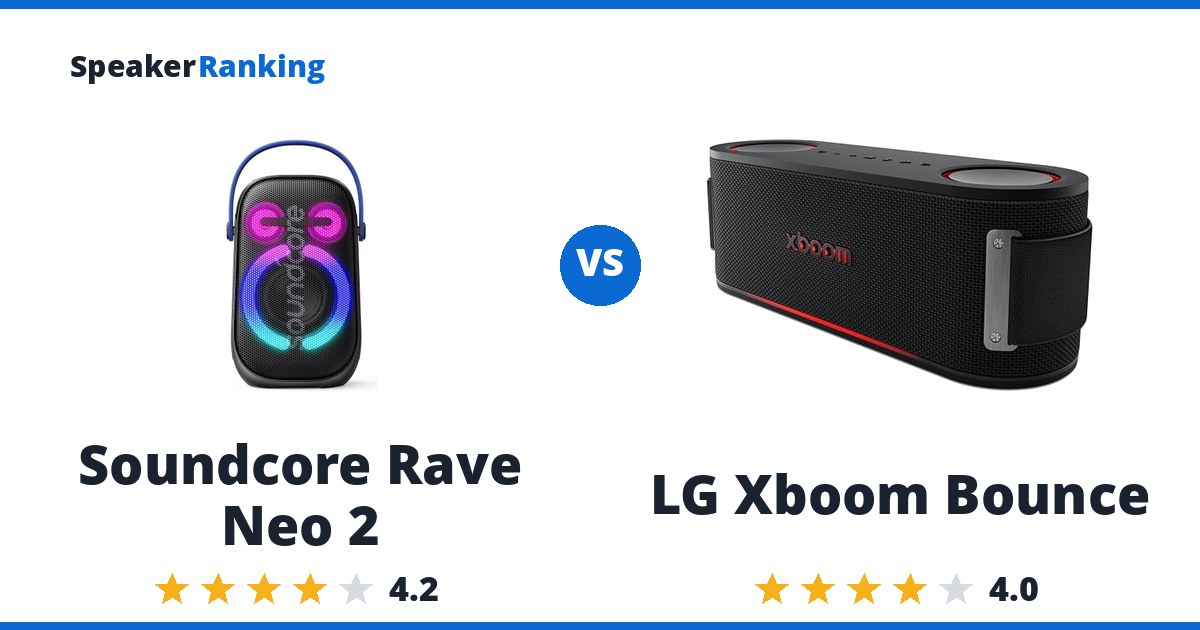 Soundcore Rave Neo 2 vs LG Xboom Bounce