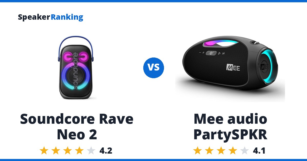 Soundcore Rave Neo 2 vs Mee audio PartySPKR
