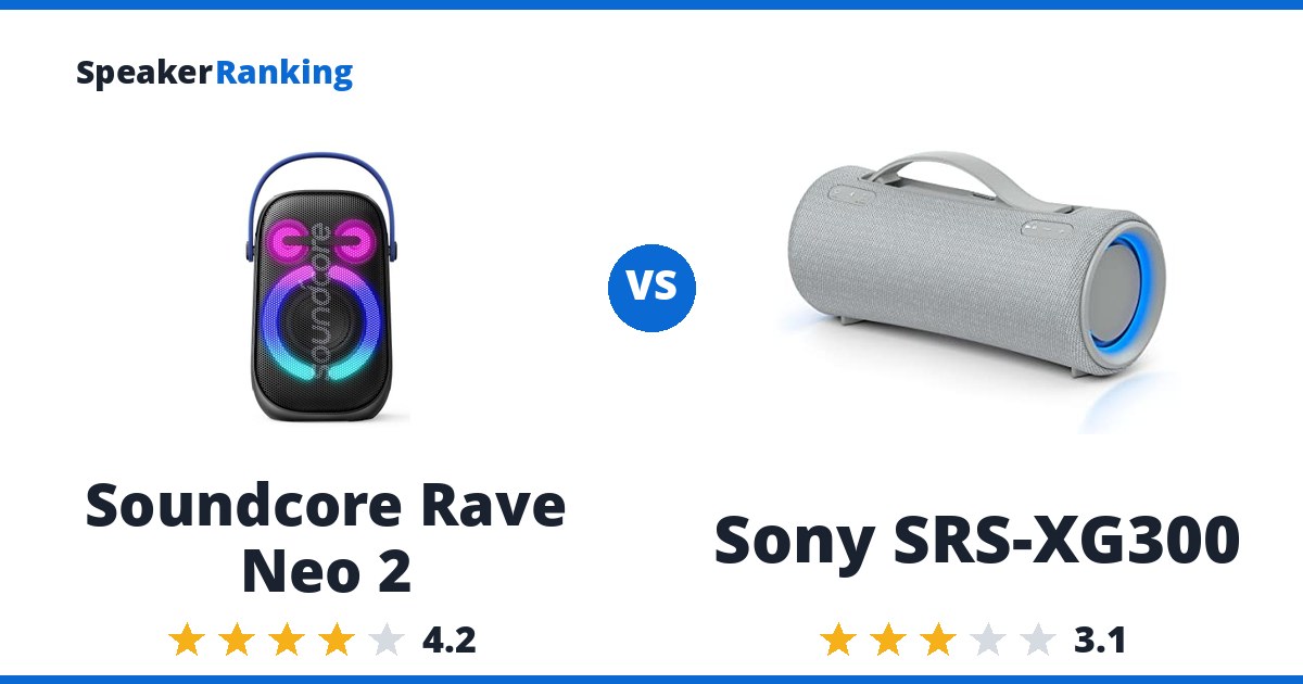 Soundcore Rave Neo 2 vs Sony SRS-XG300