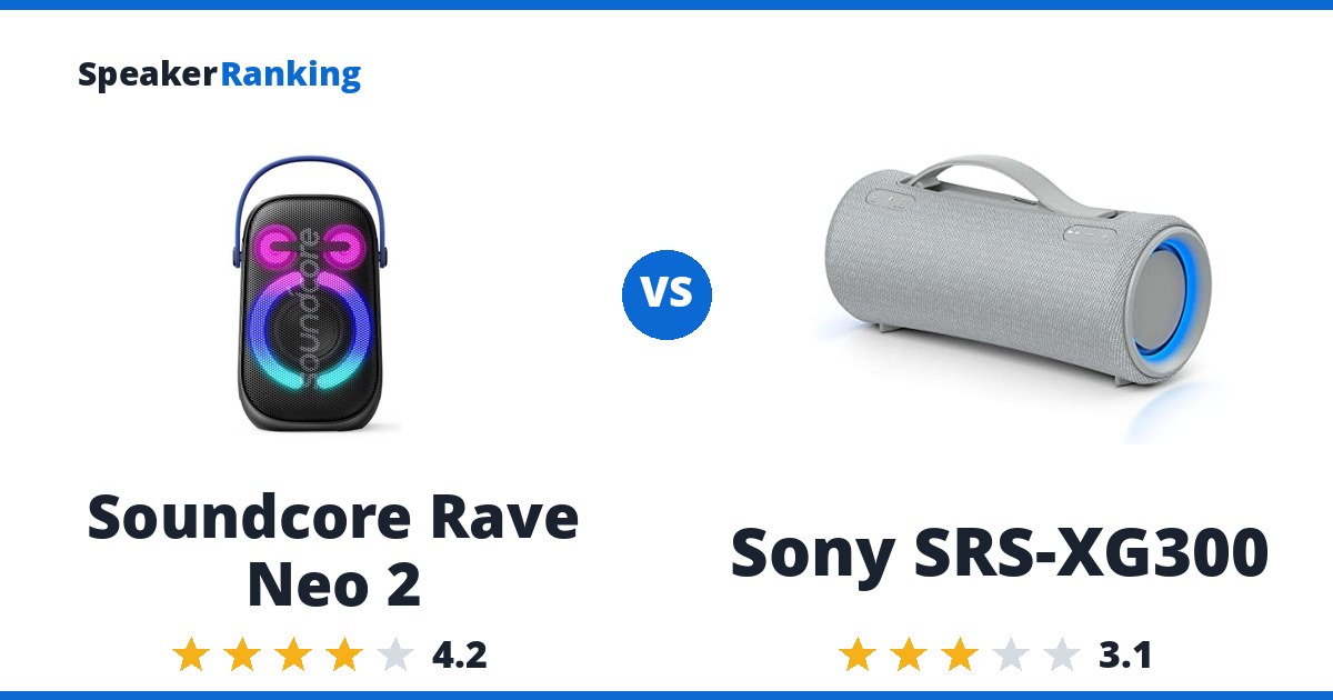 Soundcore Rave Neo 2 vs Sony SRS-XG300