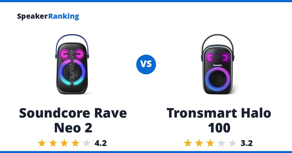 Soundcore Rave Neo 2 vs Tronsmart Halo 100