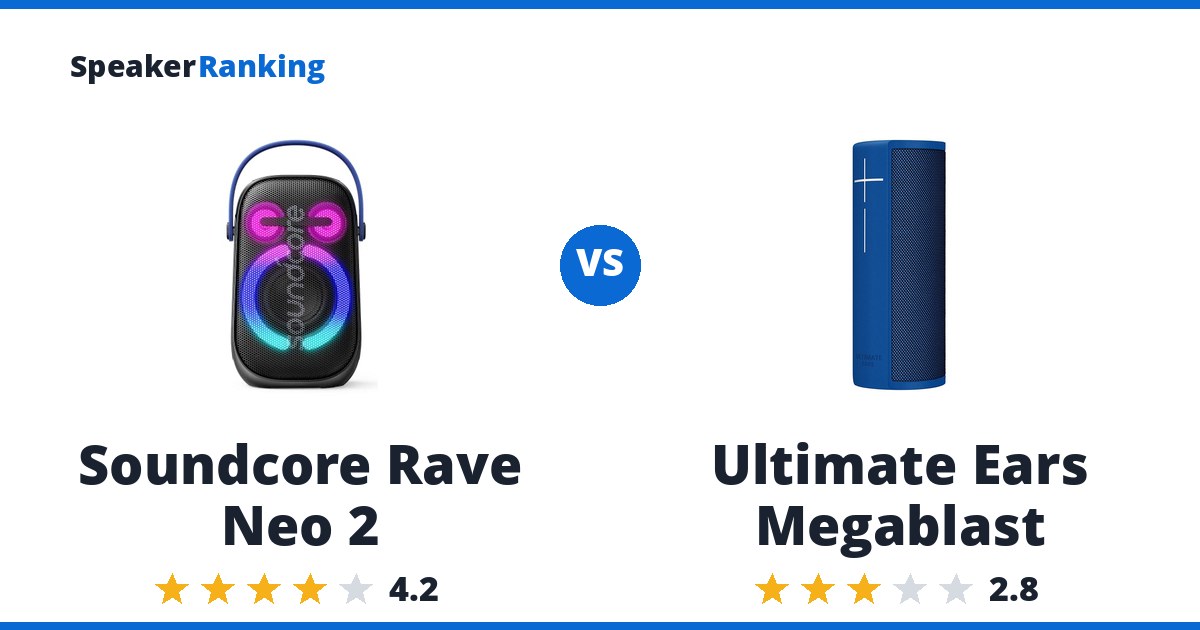Soundcore Rave Neo 2 vs Ultimate Ears Megablast