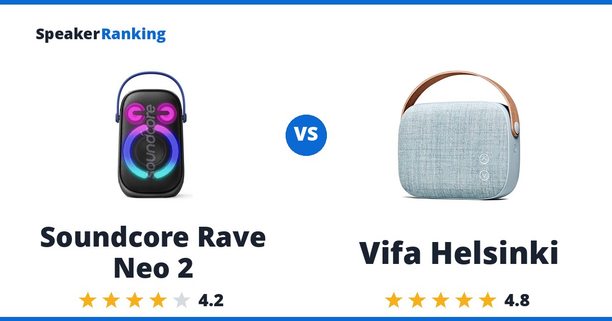 Soundcore Rave Neo 2 vs Vifa Helsinki