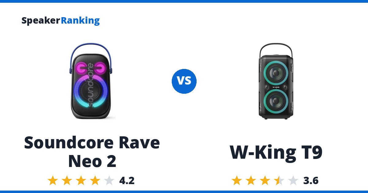 Soundcore Rave Neo 2 vs W-King T9