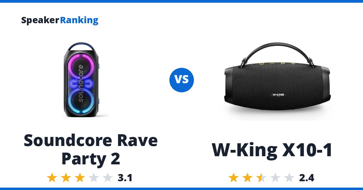 Soundcore Rave Party 2 vs W-King X10-1