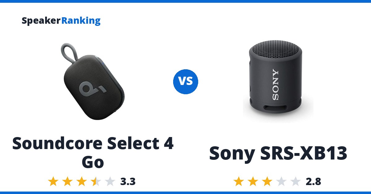 Soundcore Select 4 Go vs Sony SRS-XB13