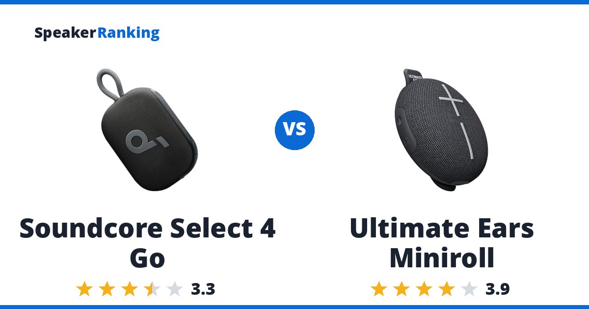 Soundcore Select 4 Go vs Ultimate Ears Miniroll