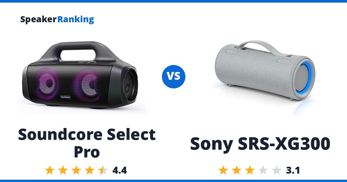 Soundcore Select Pro vs Sony SRS-XG300