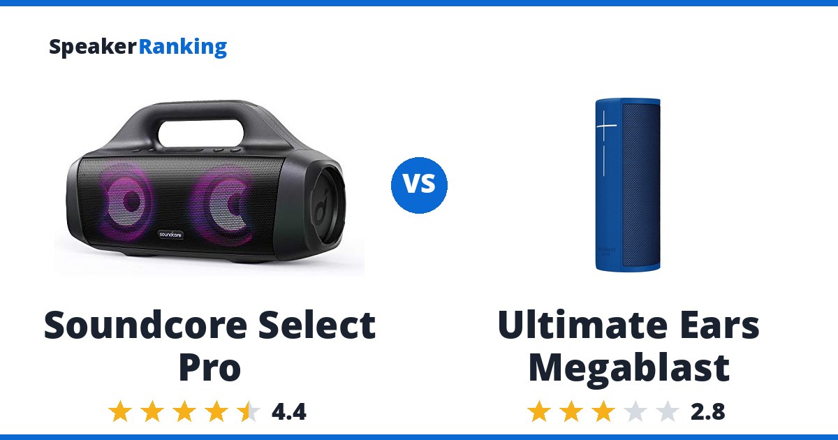 Soundcore Select Pro vs Ultimate Ears Megablast