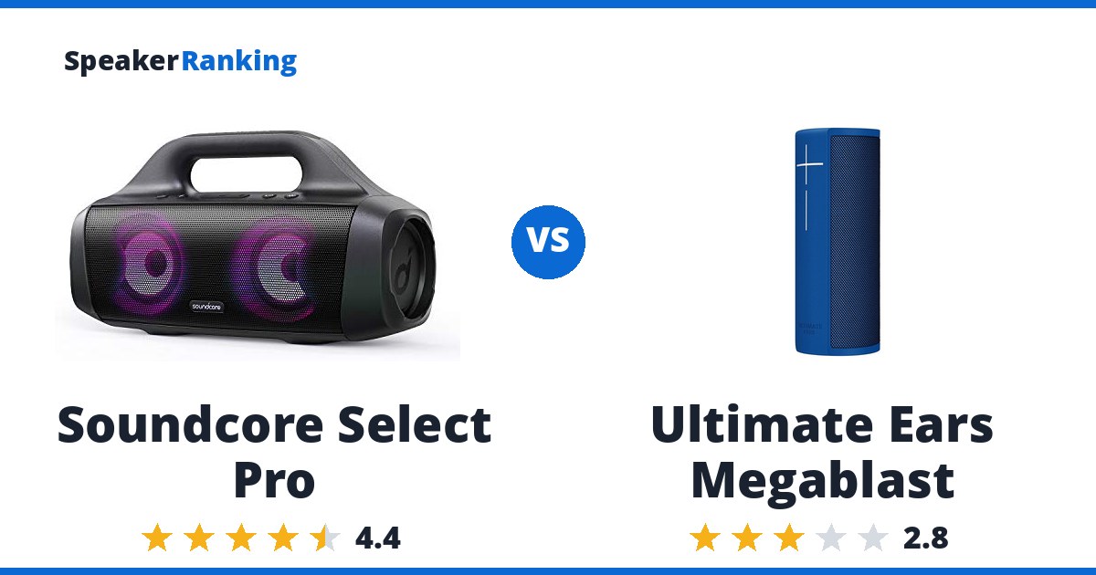 Soundcore Select Pro vs Ultimate Ears Megablast