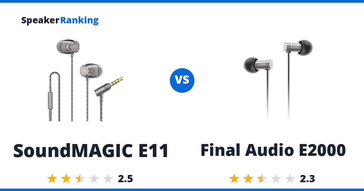 SoundMAGIC E11 vs Final Audio E2000