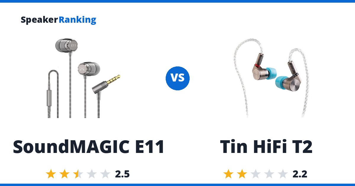 SoundMAGIC E11 vs Tin HiFi T2