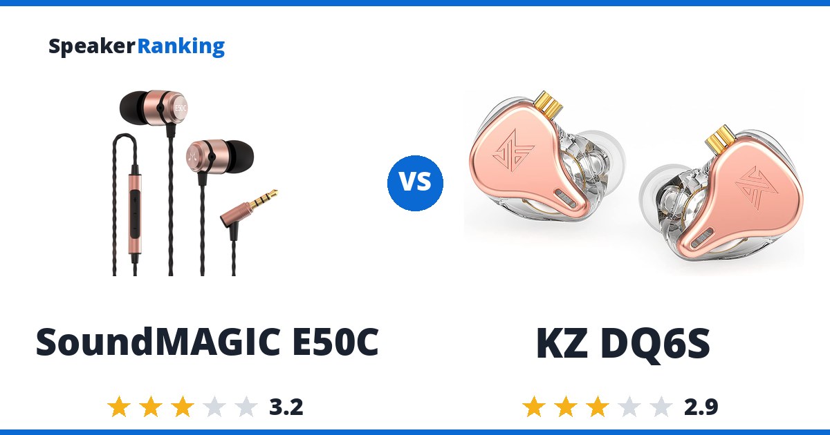 SoundMAGIC E50C vs KZ DQ6S