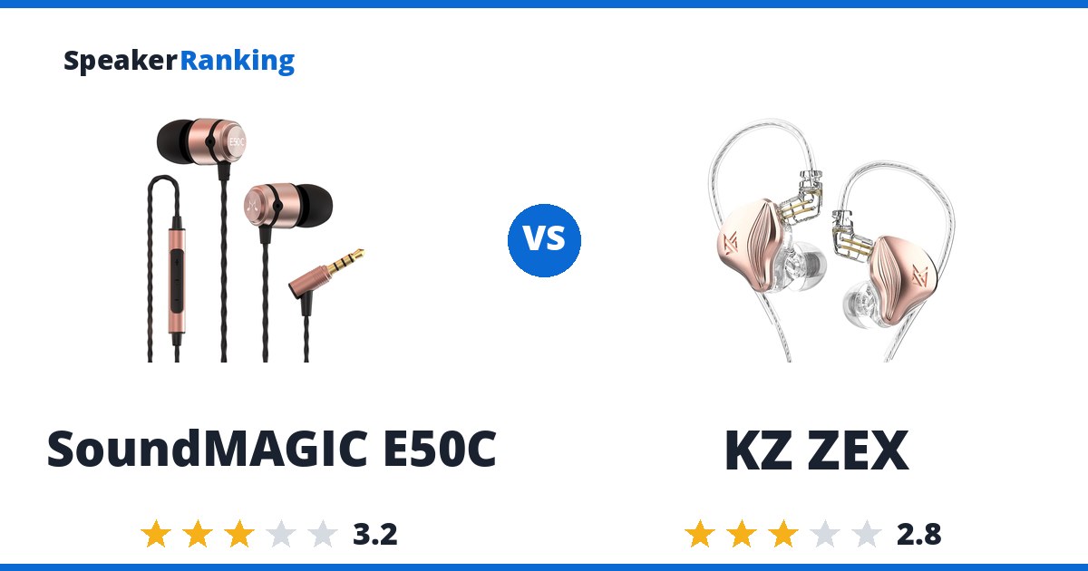 SoundMAGIC E50C vs KZ ZEX