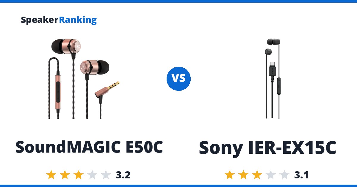 SoundMAGIC E50C vs Sony IER-EX15C
