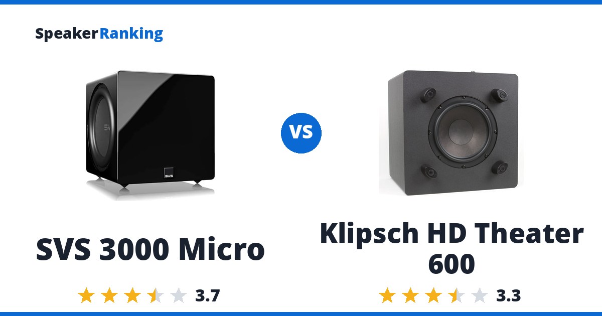 SVS 3000 Micro vs Klipsch HD Theater 600