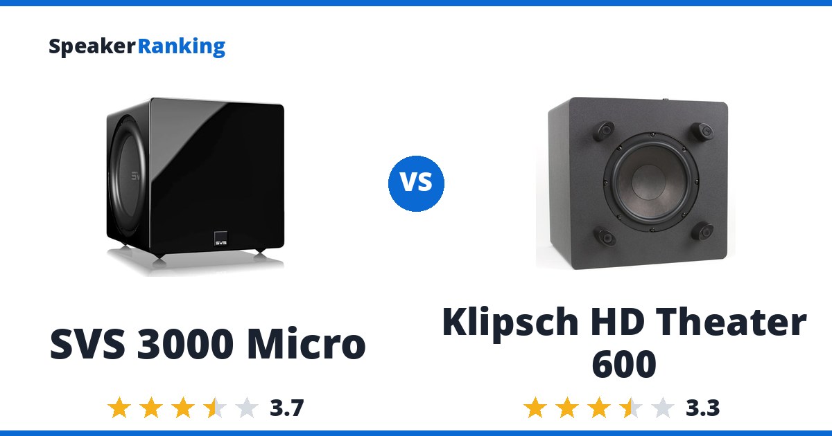 SVS 3000 Micro vs Klipsch HD Theater 600
