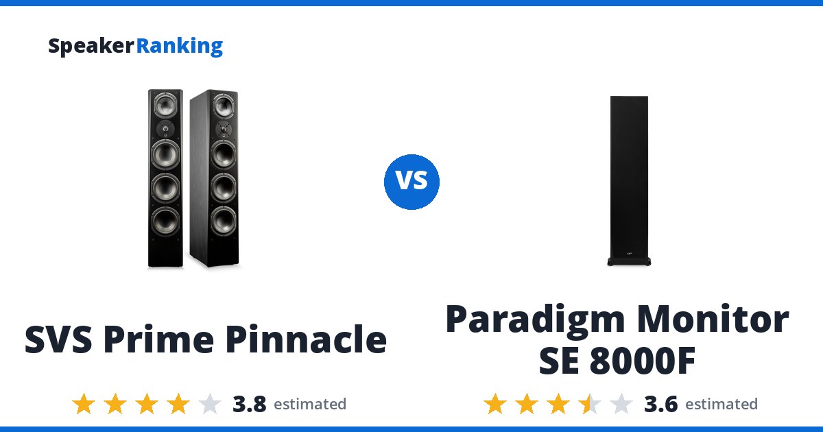 SVS Prime Pinnacle vs Paradigm Monitor SE 8000F