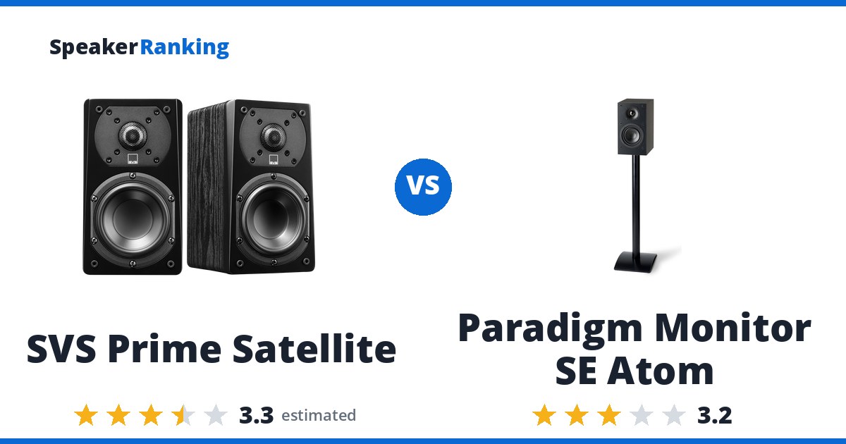 SVS Prime Satellite vs Paradigm Monitor SE Atom