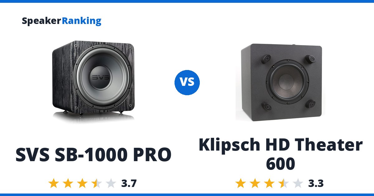 SVS SB-1000 PRO vs Klipsch HD Theater 600