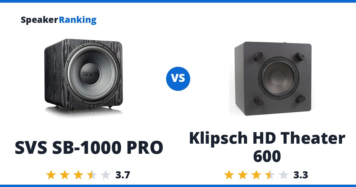 SVS SB-1000 PRO vs Klipsch HD Theater 600