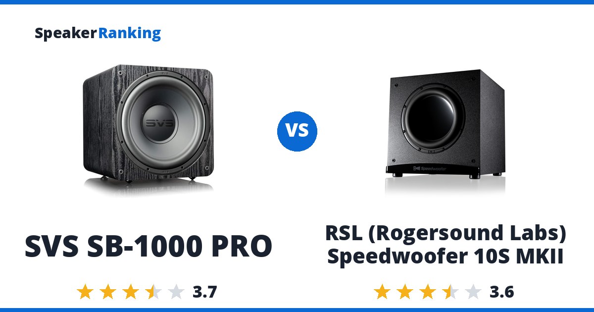 SVS SB-1000 PRO vs RSL (Rogersound Labs) Speedwoofer 10S MKII