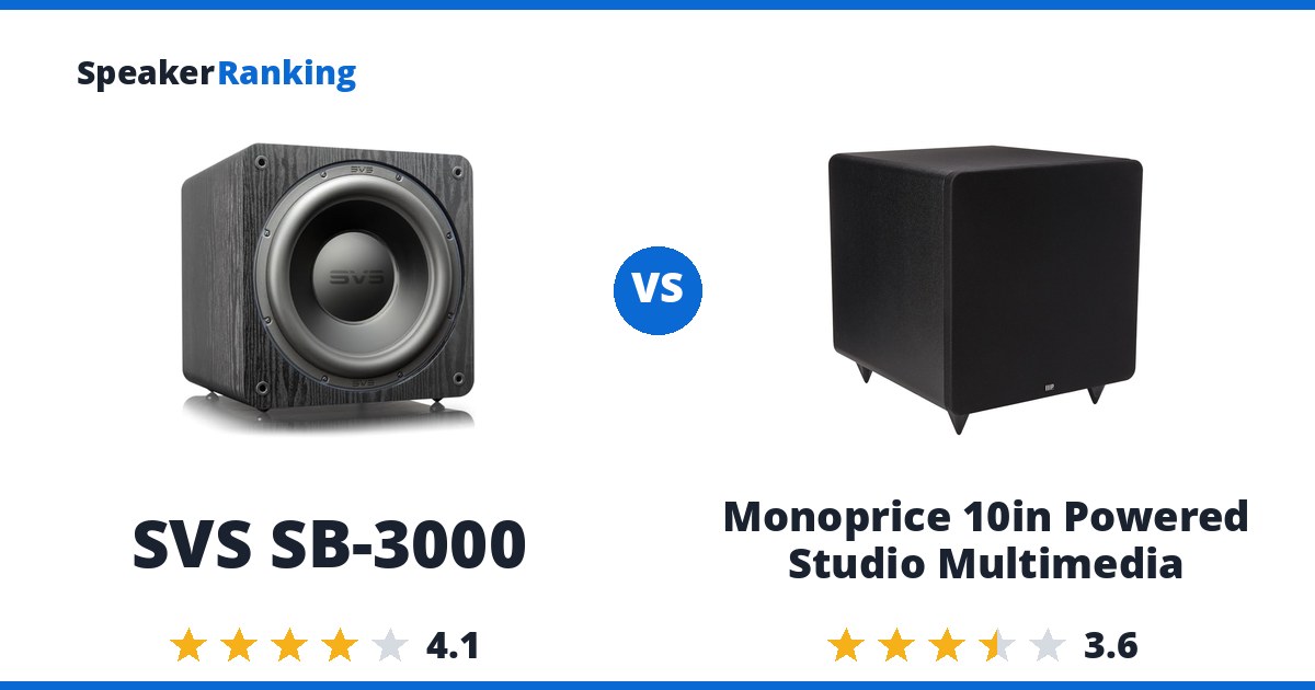 SVS SB-3000 vs Monoprice 10in Powered Studio Multimedia