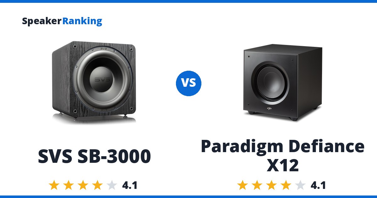 SVS SB-3000 vs Paradigm Defiance X12