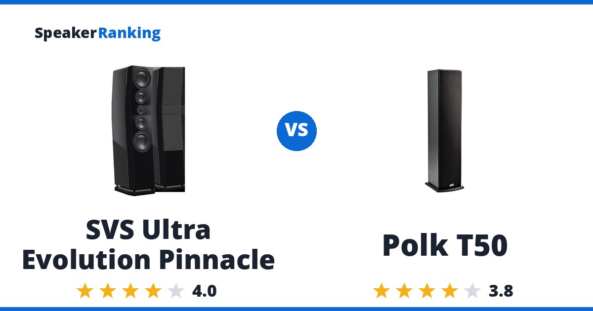 SVS Ultra Evolution Pinnacle vs Polk T50