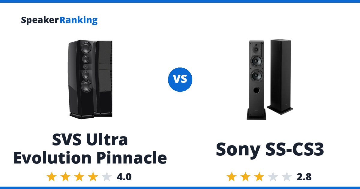 SVS Ultra Evolution Pinnacle vs Sony SS-CS3